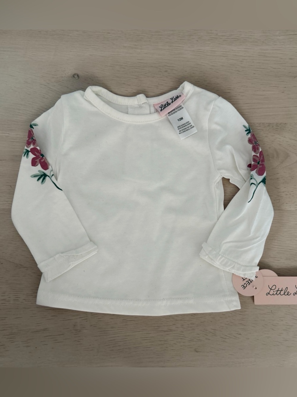 Little Lass 3Pc Floral Hooded Puffer Vest Set with Pink Leggings 12 Months NWT - Picture 4 of 9